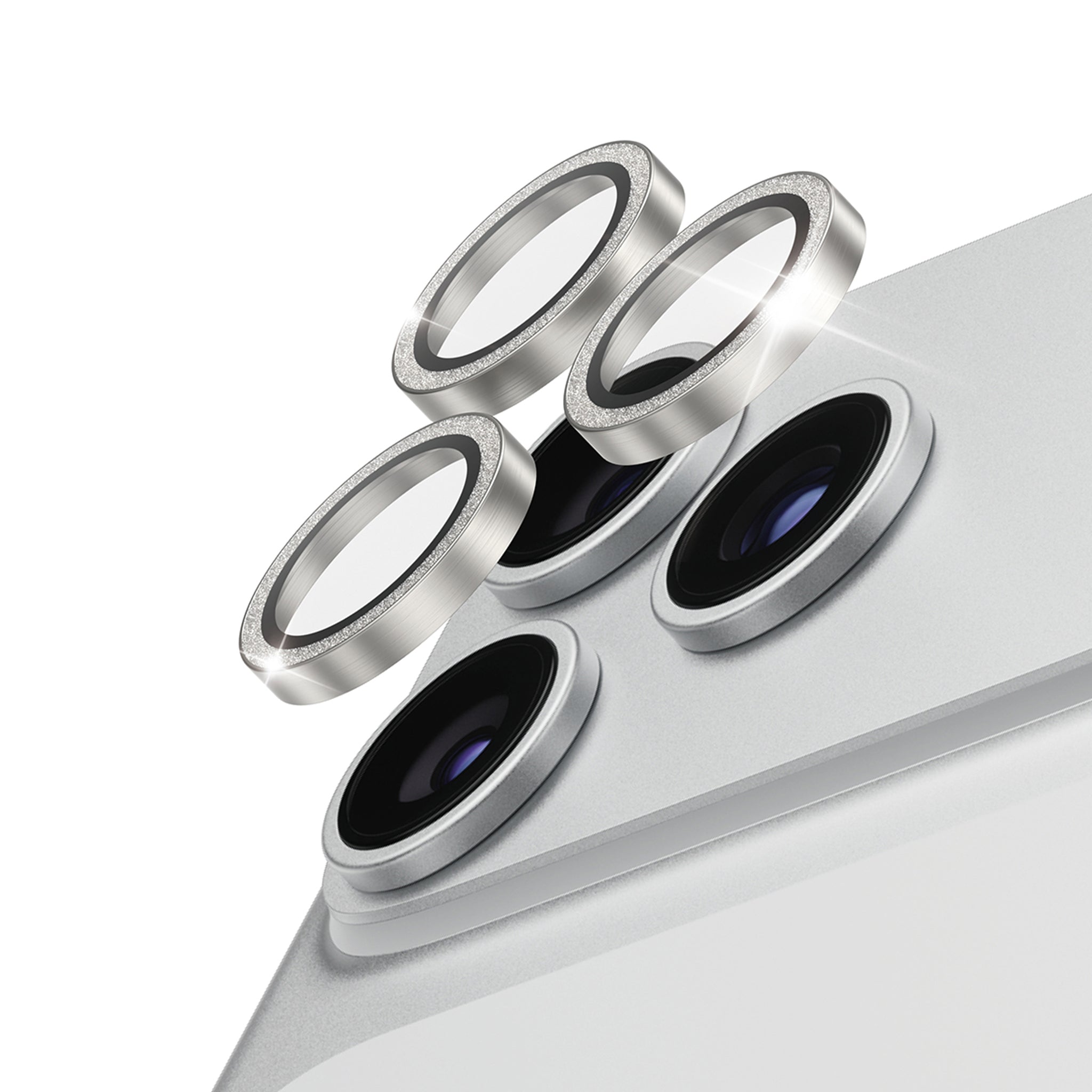 PanzerGlass® Hoops® Camera Lens Protector Glitter Silver iPhone 18 Pro | 18 Pro Max